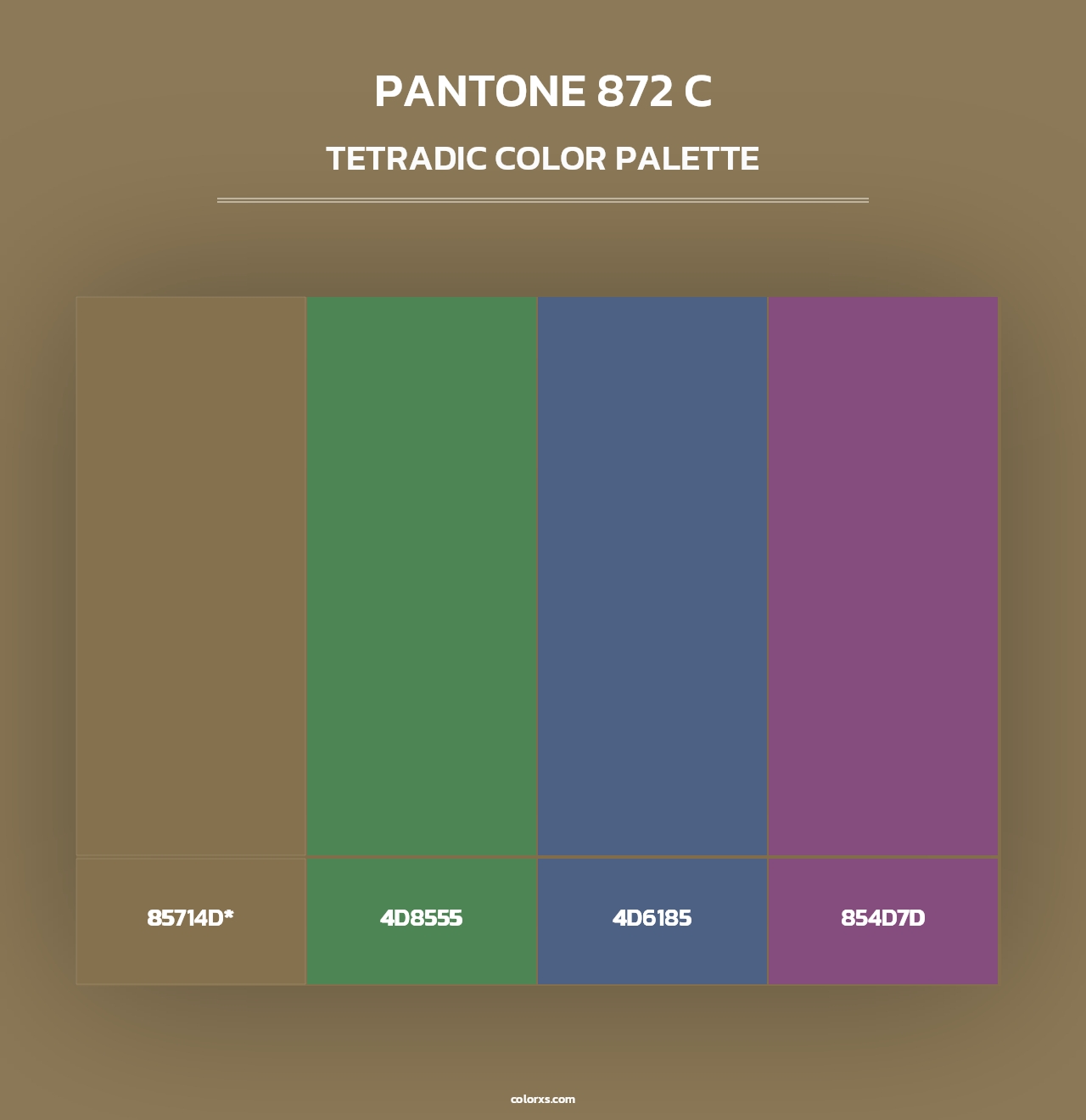 PANTONE 872 C - Tetradic Color Palette