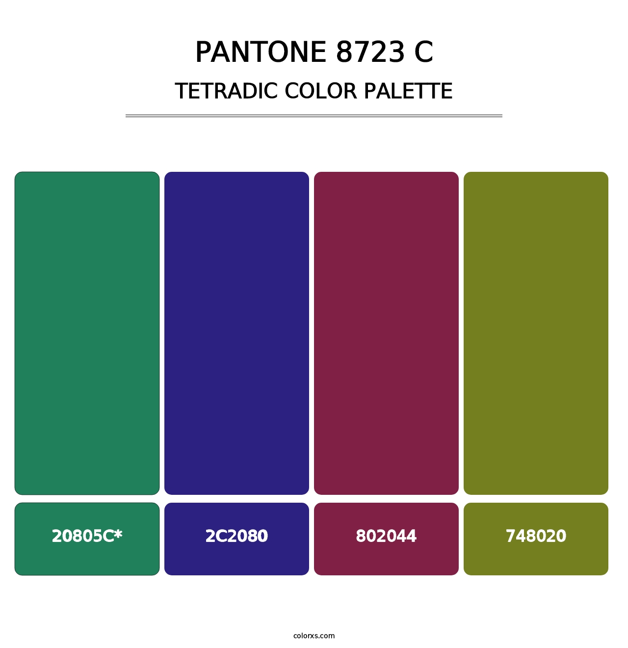 PANTONE 8723 C - Tetradic Color Palette