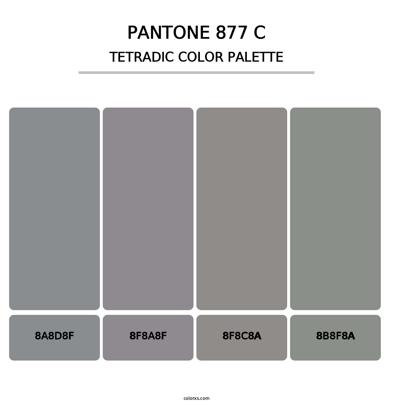 PANTONE 877 C - Tetradic Color Palette