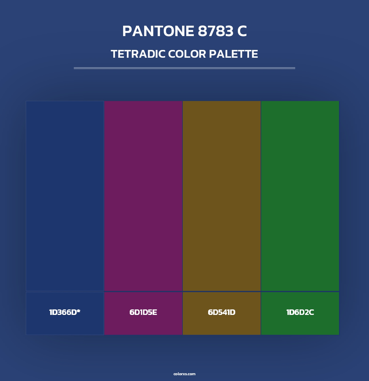 PANTONE 8783 C - Tetradic Color Palette