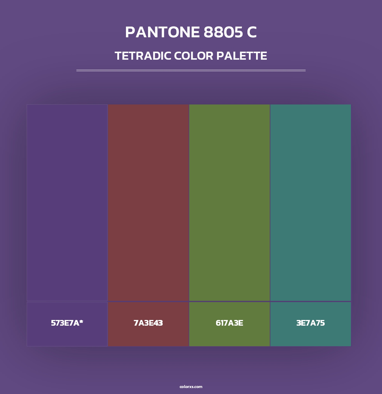 PANTONE 8805 C - Tetradic Color Palette
