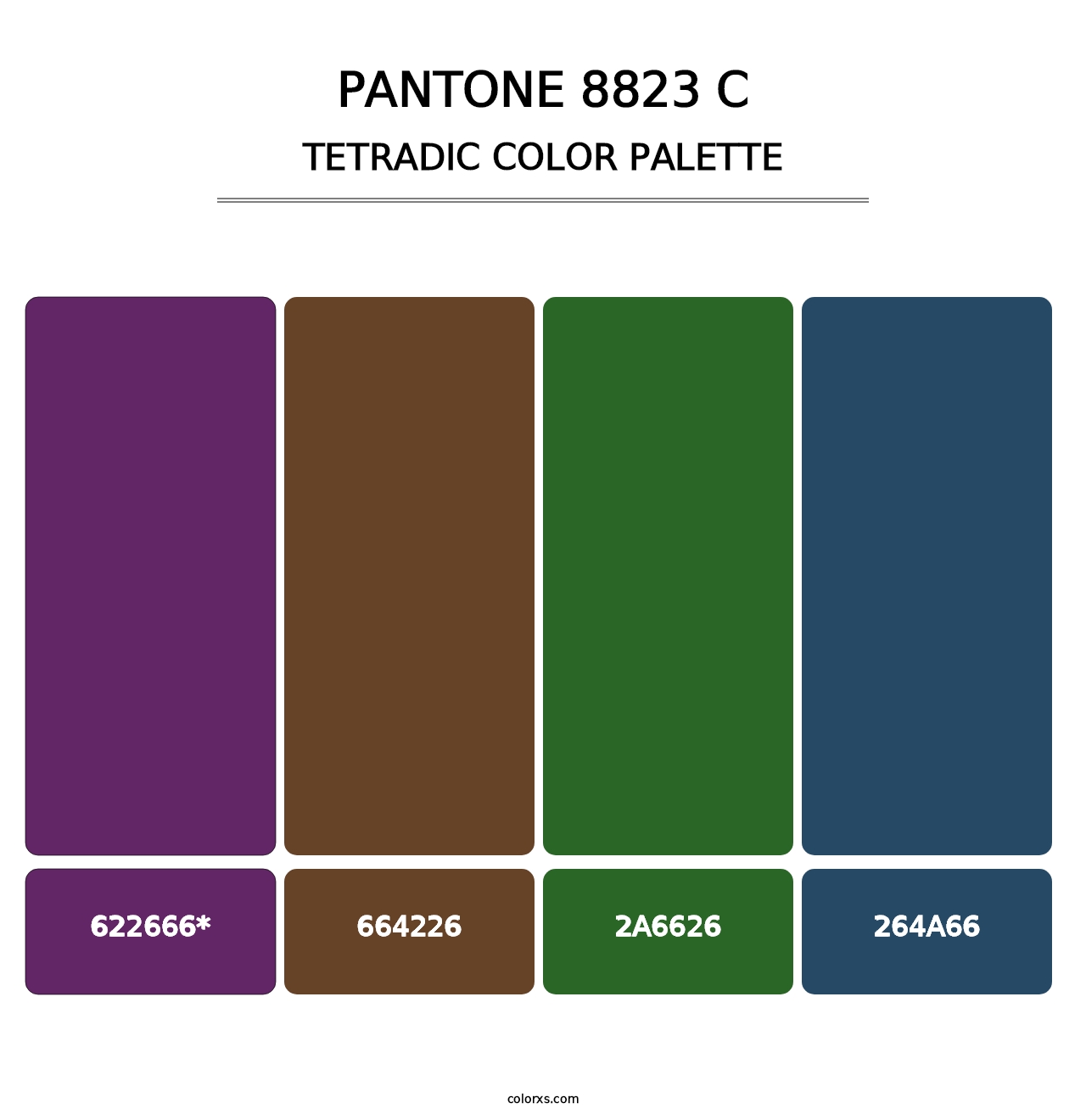 PANTONE 8823 C - Tetradic Color Palette