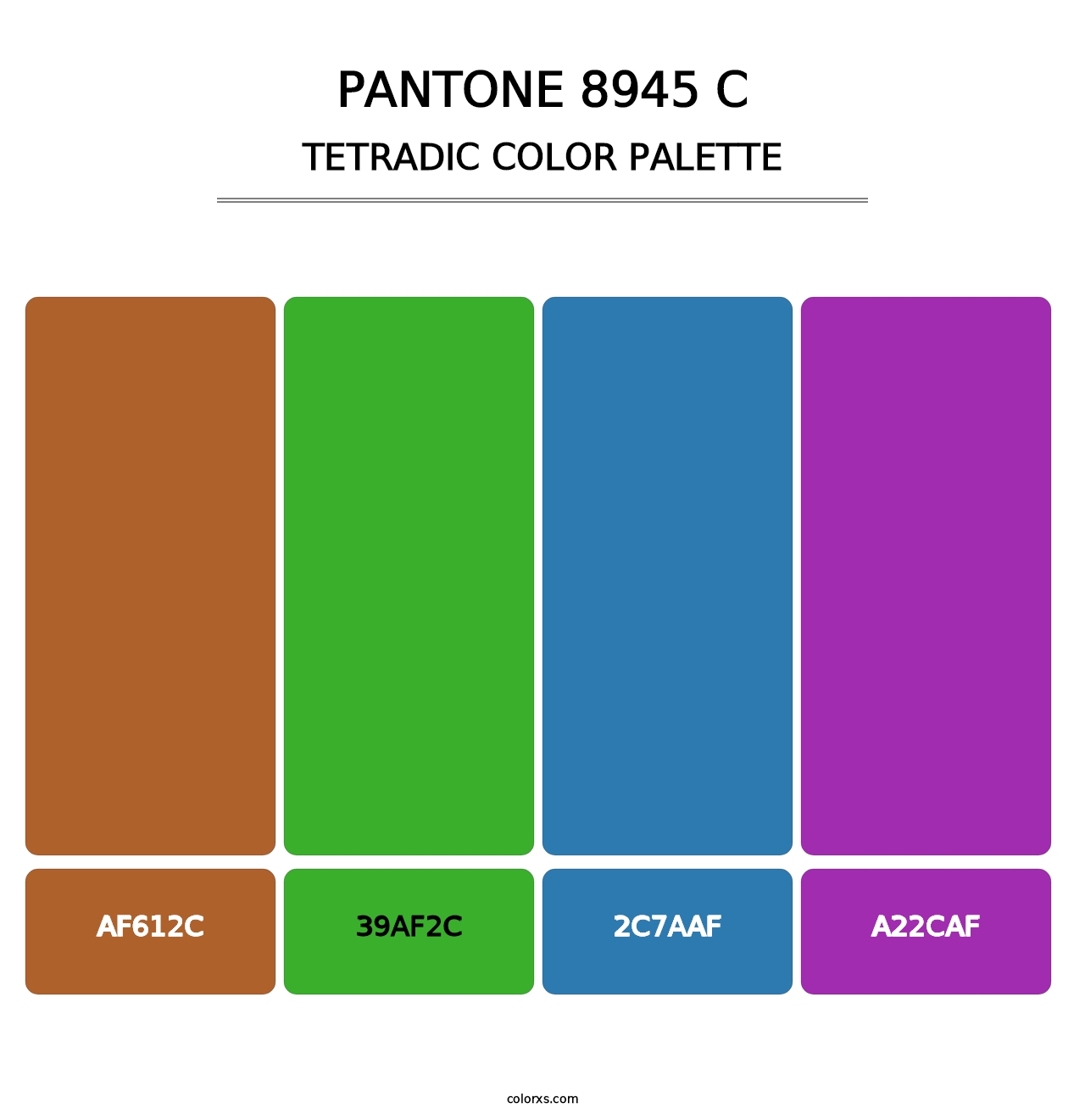 PANTONE 8945 C - Tetradic Color Palette