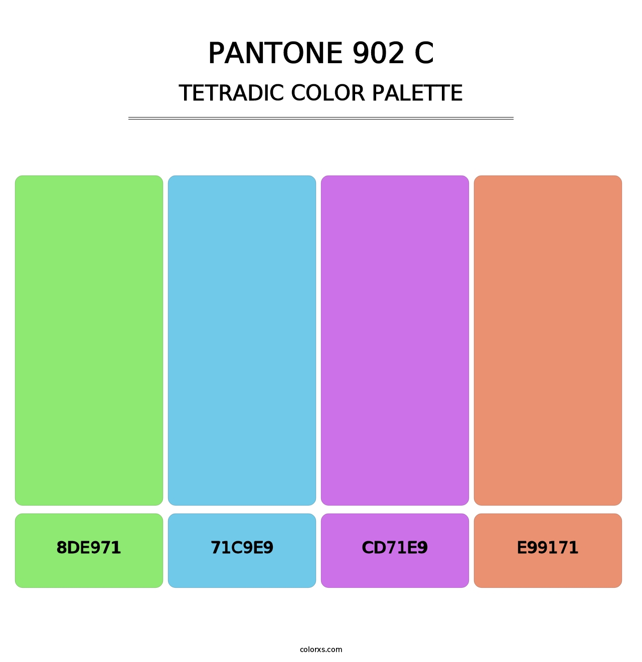 PANTONE 902 C - Tetradic Color Palette