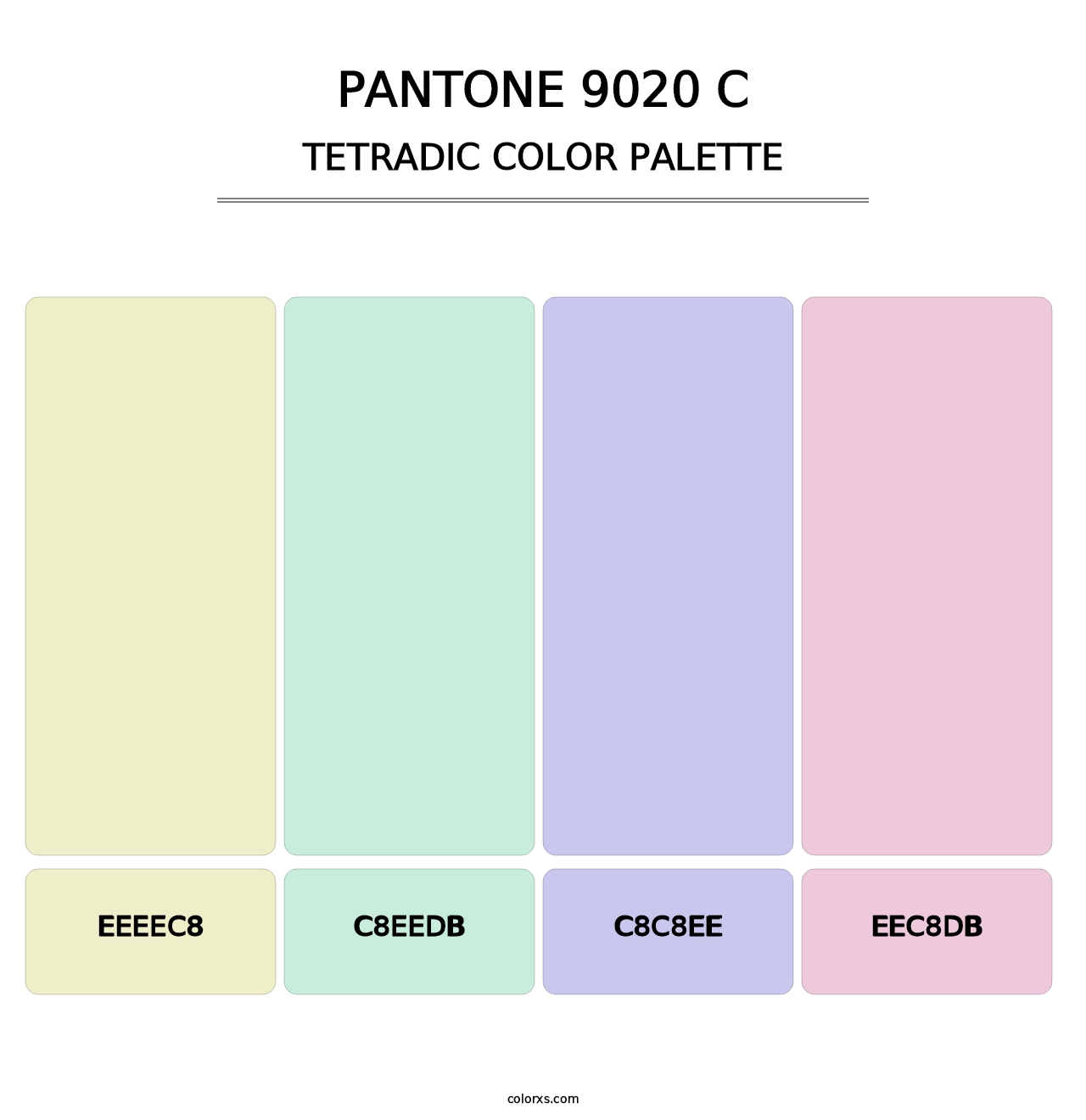 PANTONE 9020 C - Tetradic Color Palette