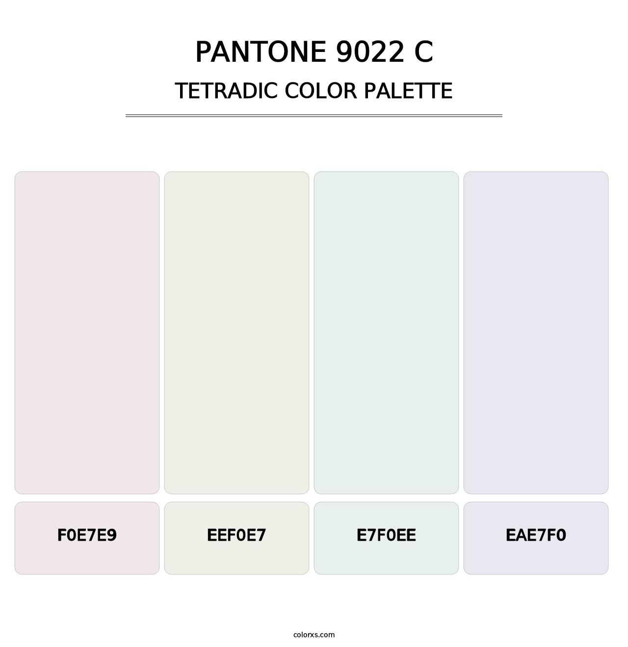 PANTONE 9022 C - Tetradic Color Palette