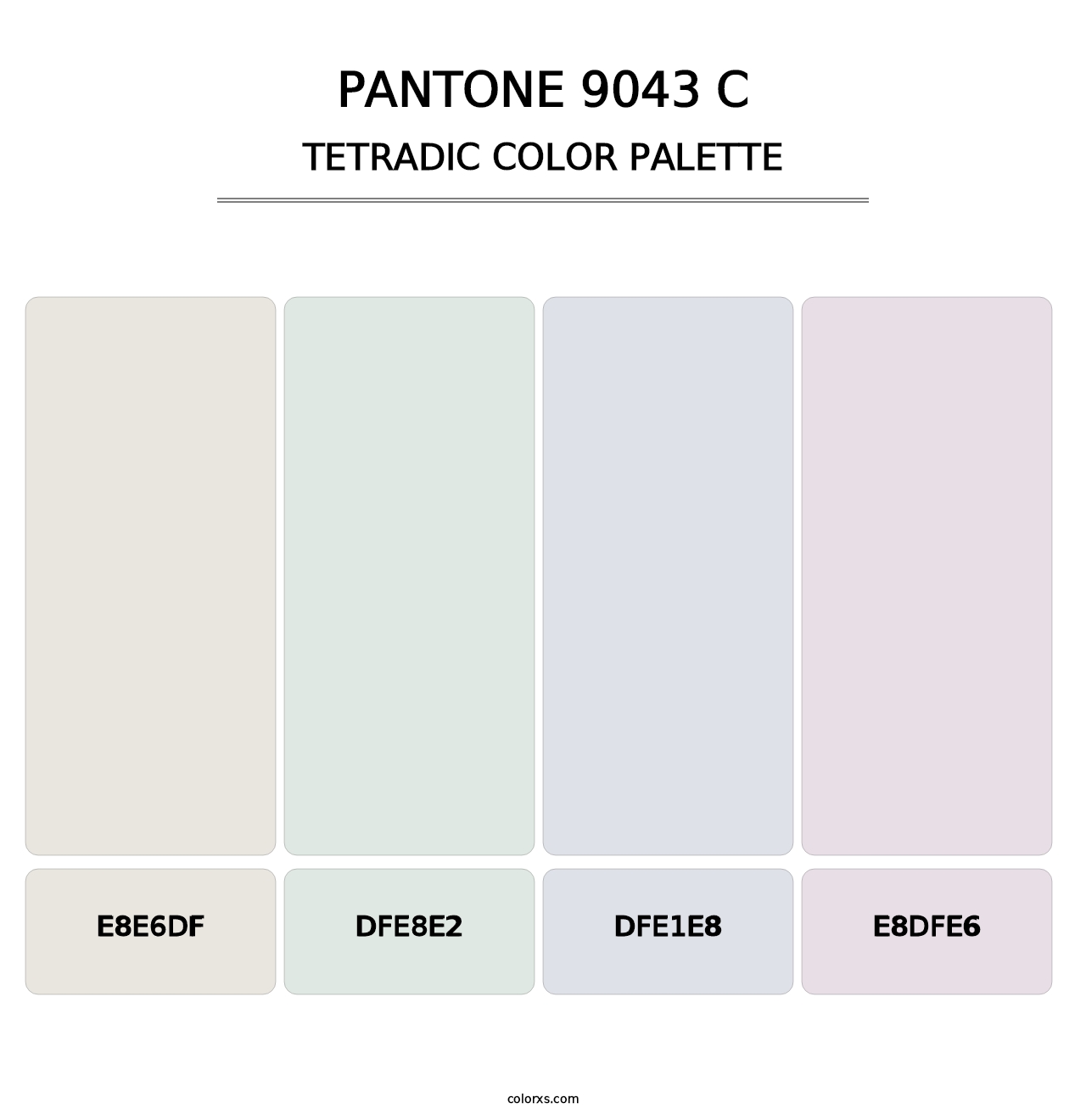 PANTONE 9043 C - Tetradic Color Palette