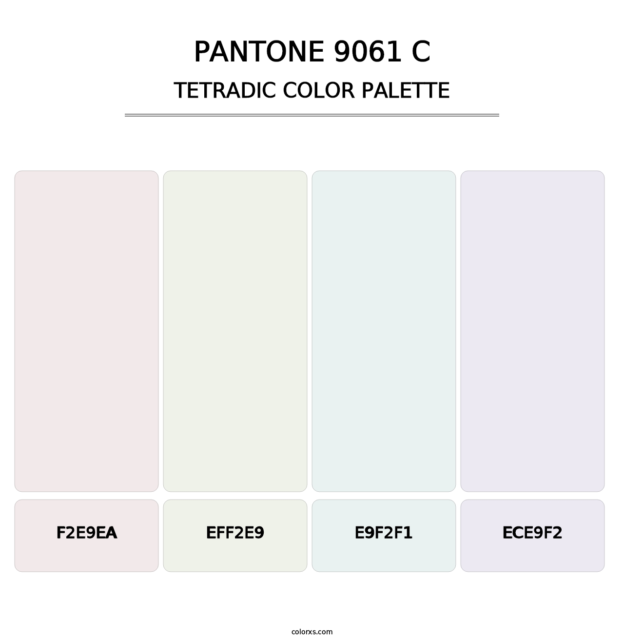 PANTONE 9061 C - Tetradic Color Palette