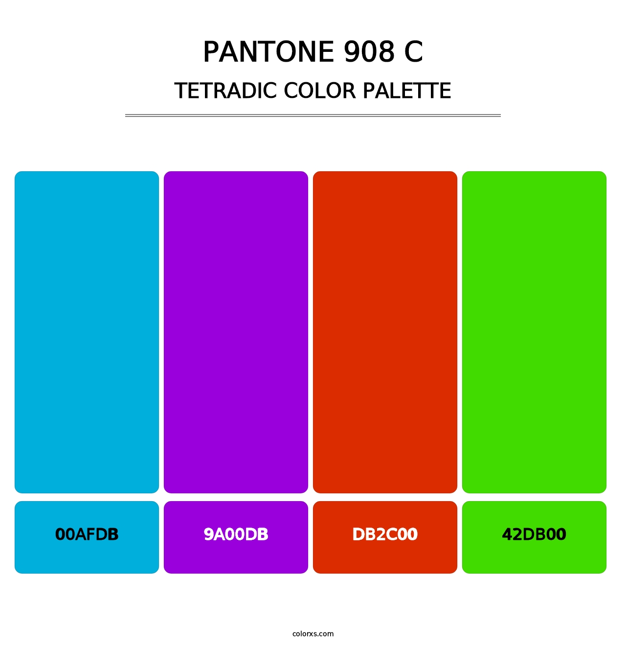 PANTONE 908 C - Tetradic Color Palette