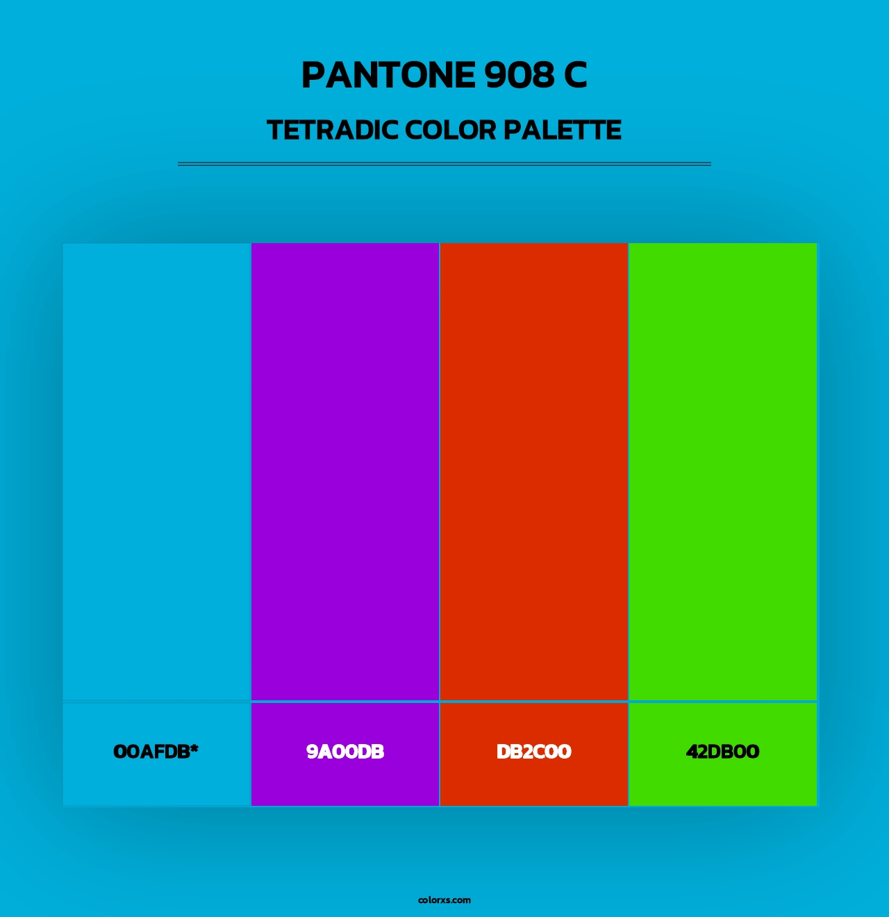 PANTONE 908 C - Tetradic Color Palette