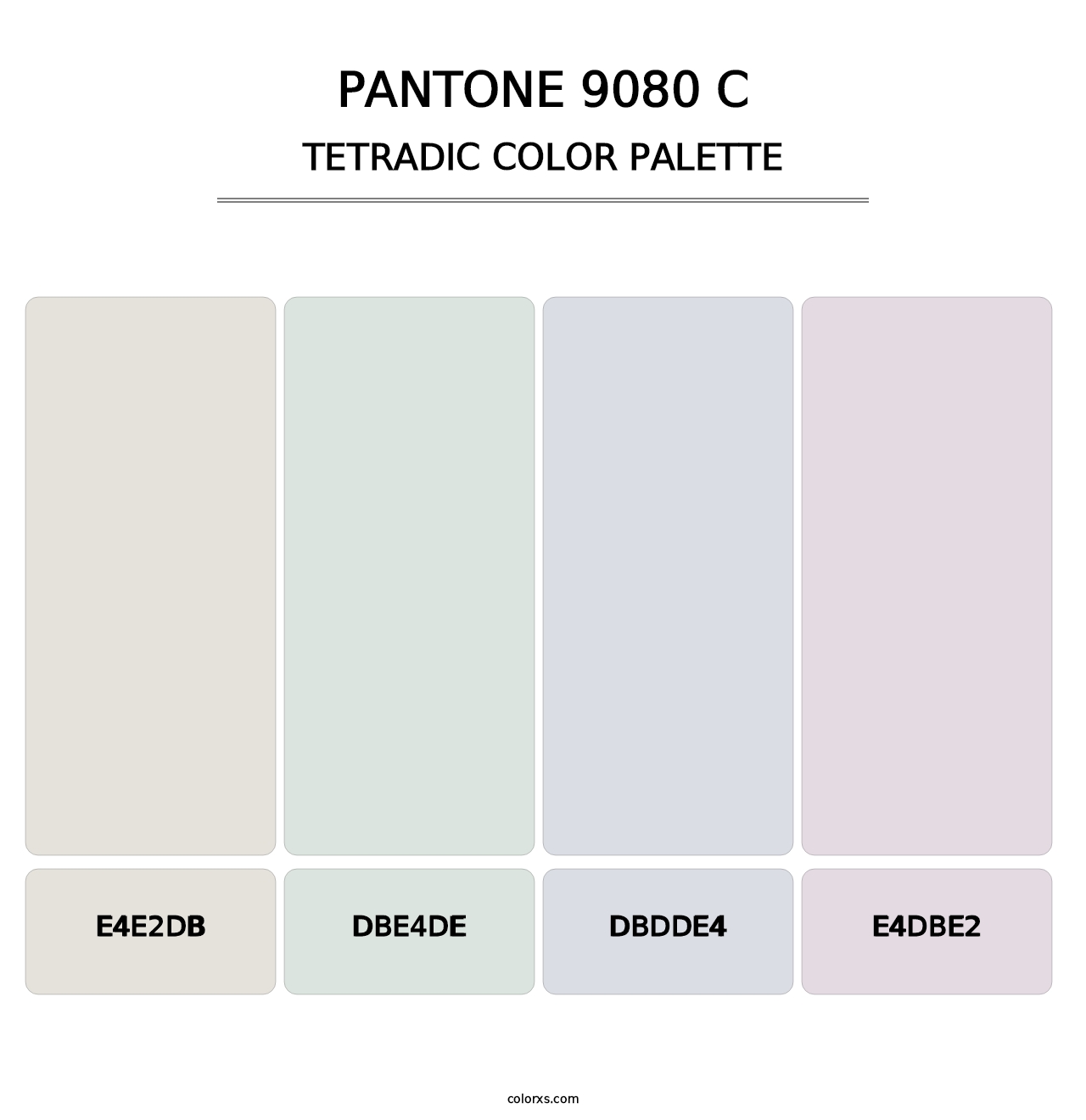 PANTONE 9080 C - Tetradic Color Palette