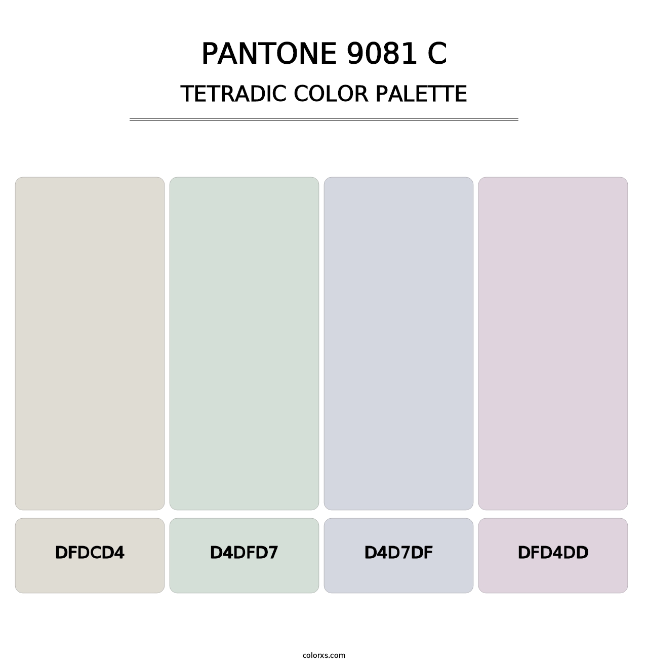 PANTONE 9081 C - Tetradic Color Palette