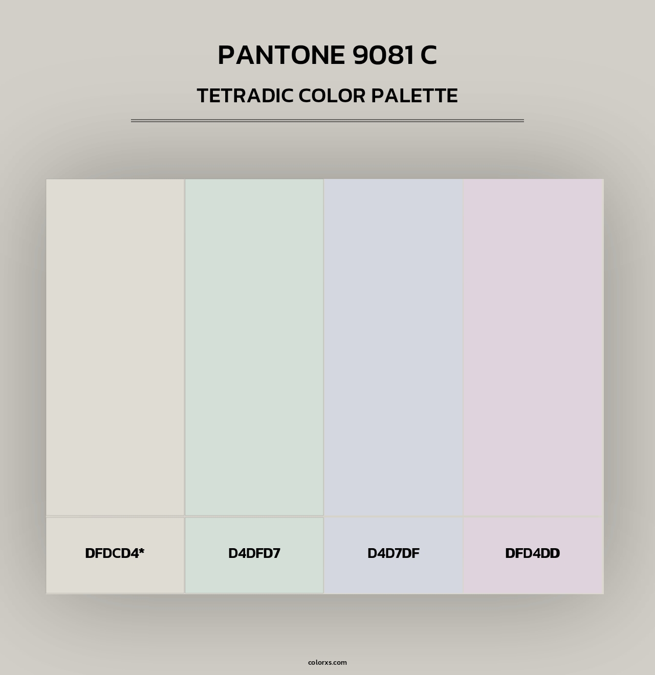 PANTONE 9081 C - Tetradic Color Palette