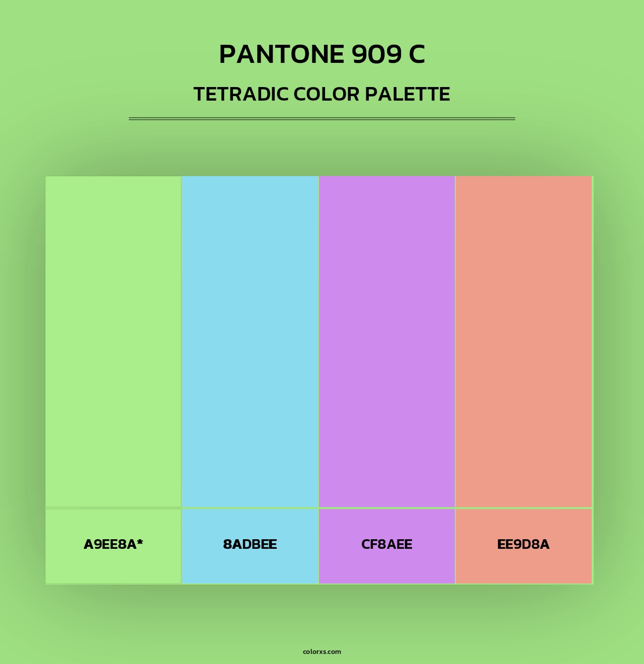 PANTONE 909 C - Tetradic Color Palette
