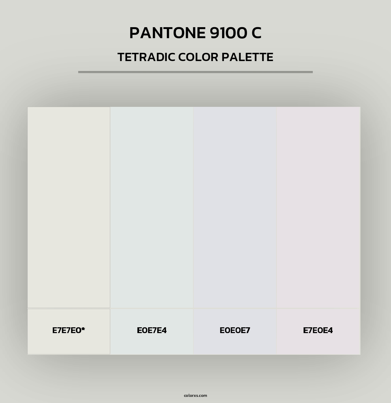 PANTONE 9100 C - Tetradic Color Palette