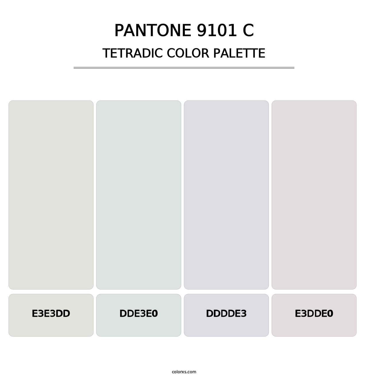 PANTONE 9101 C - Tetradic Color Palette