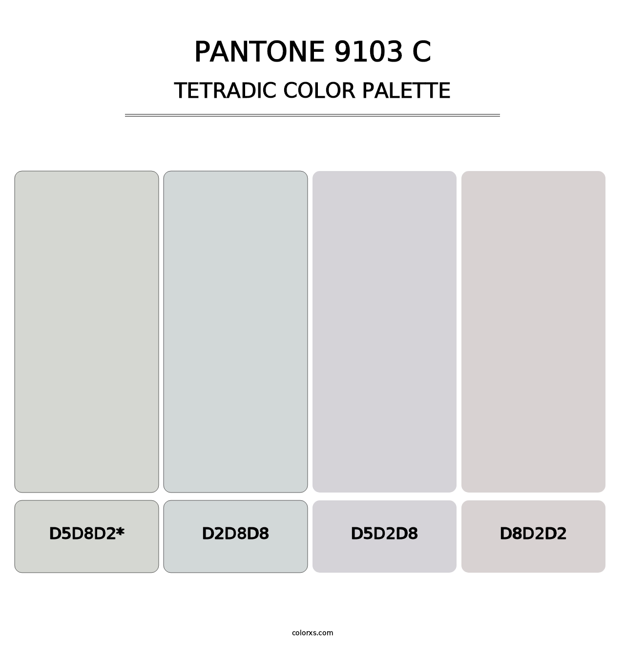 PANTONE 9103 C - Tetradic Color Palette