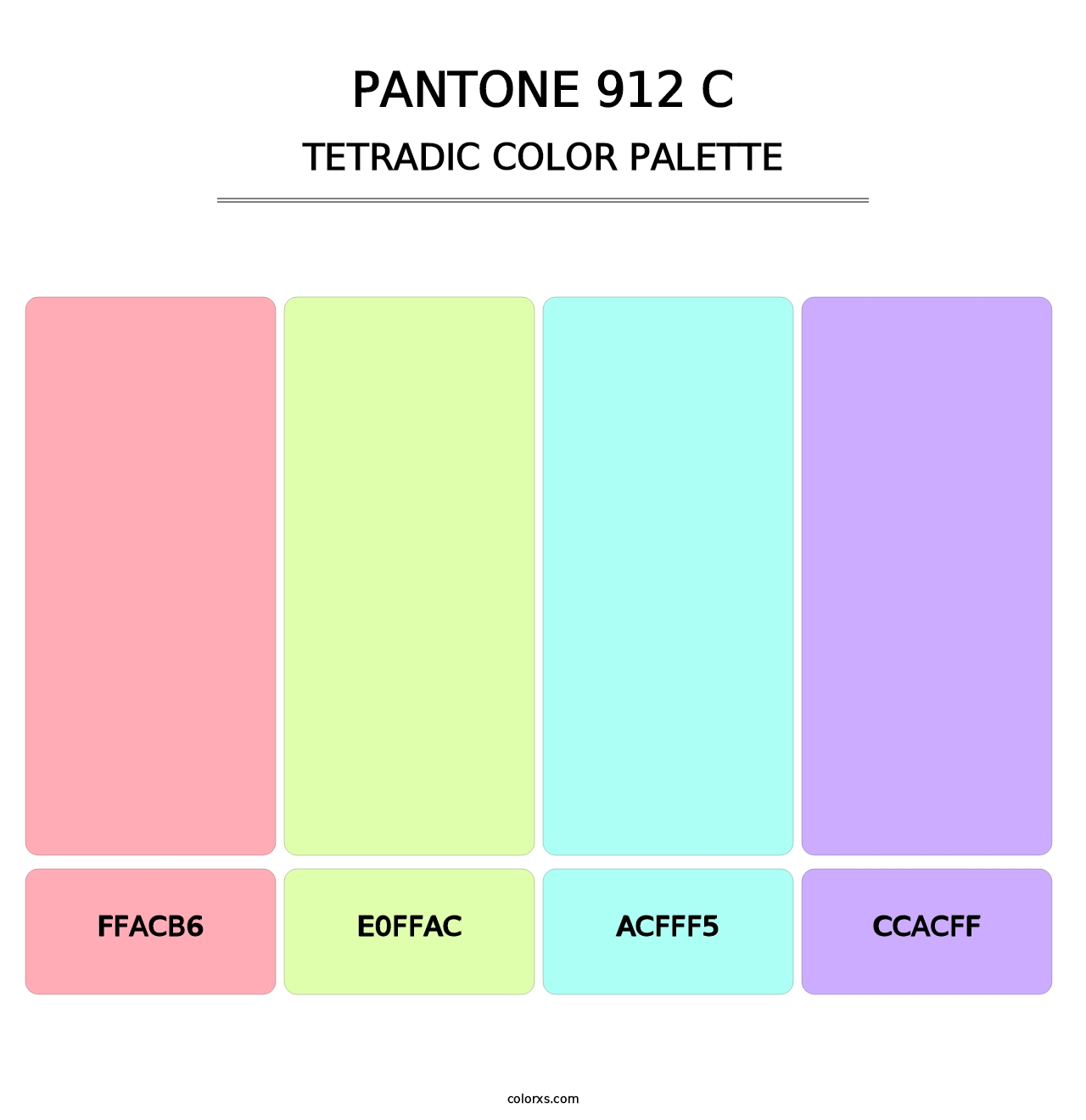 PANTONE 912 C - Tetradic Color Palette