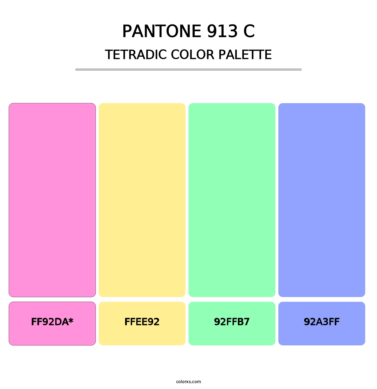 PANTONE 913 C - Tetradic Color Palette