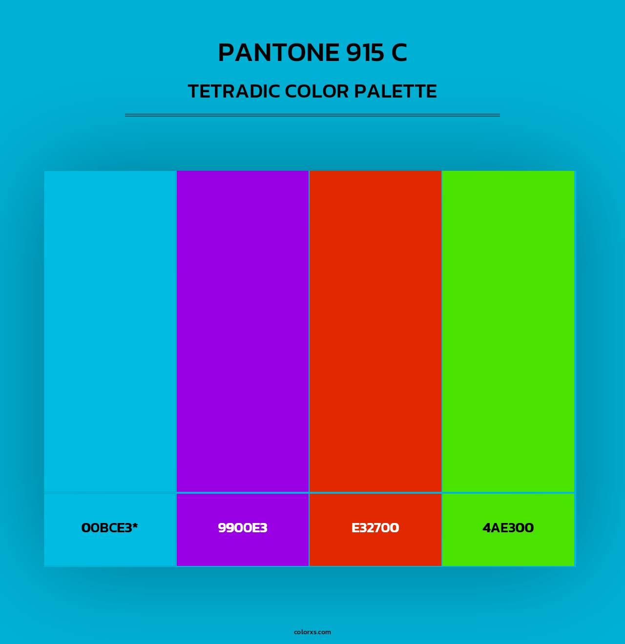 PANTONE 915 C - Tetradic Color Palette