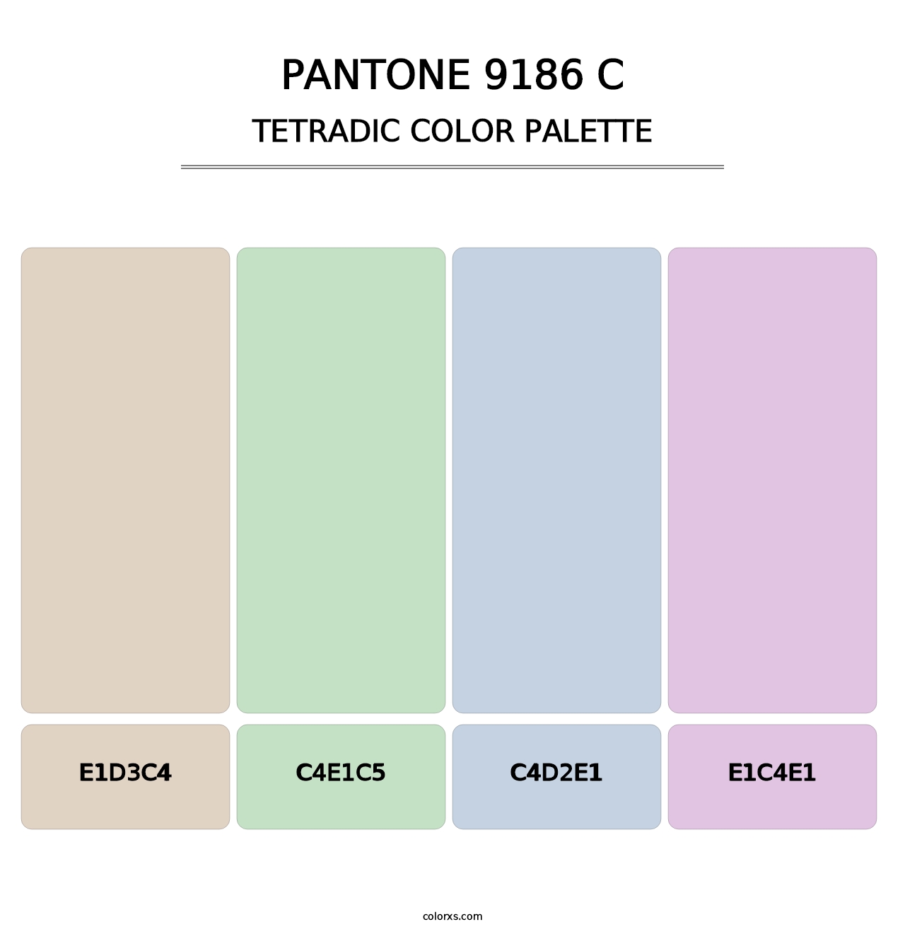 PANTONE 9186 C - Tetradic Color Palette