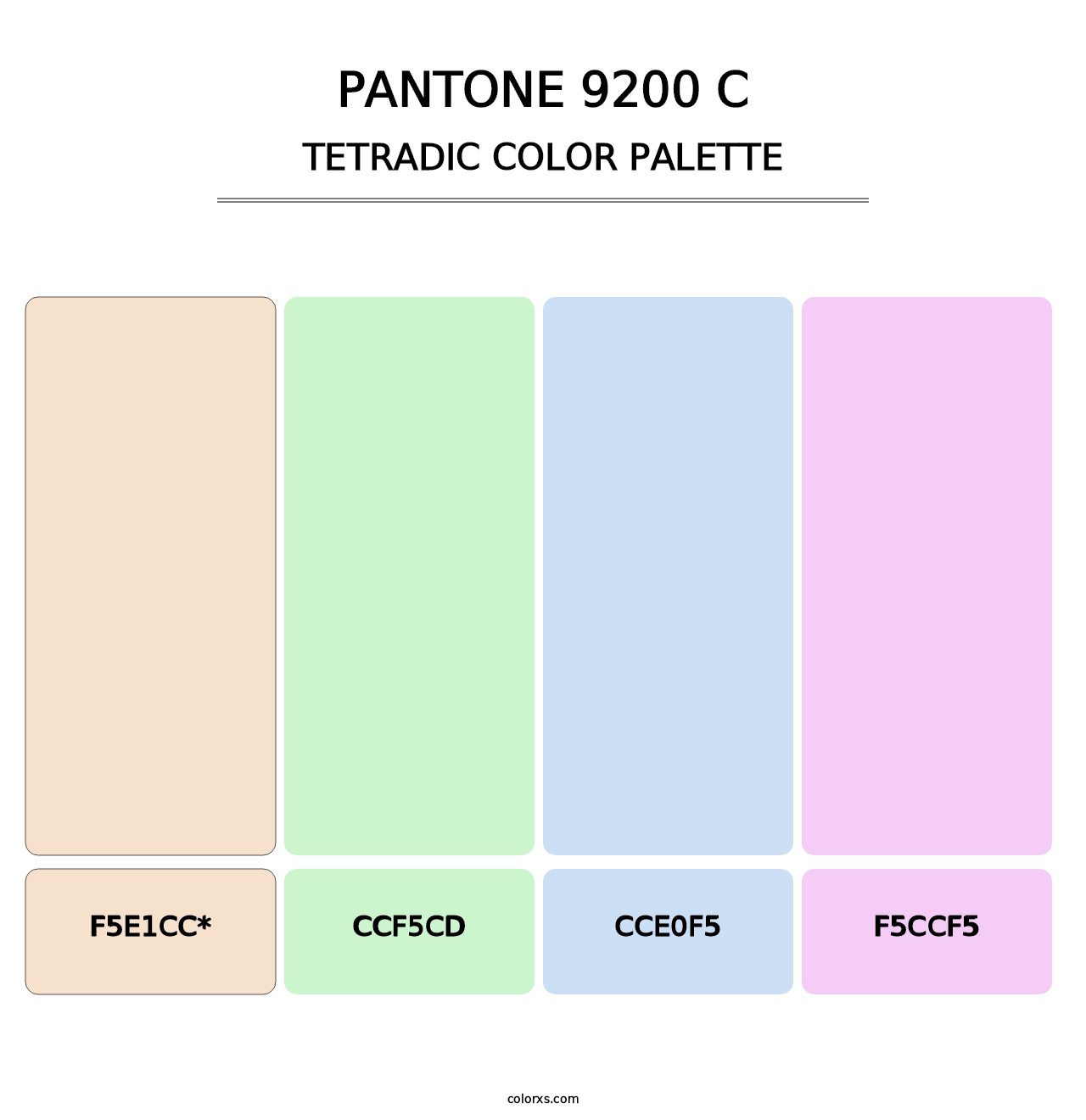 PANTONE 9200 C - Tetradic Color Palette