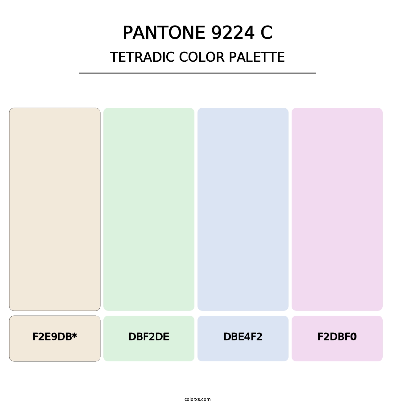 PANTONE 9224 C - Tetradic Color Palette