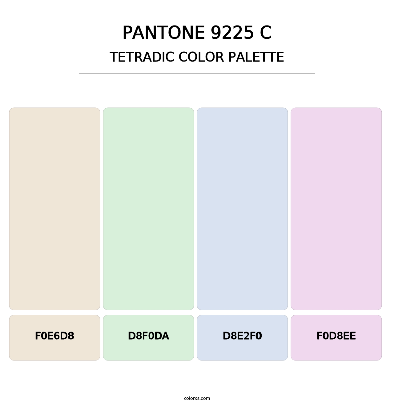 PANTONE 9225 C - Tetradic Color Palette