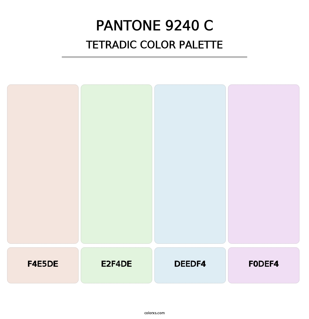 PANTONE 9240 C - Tetradic Color Palette