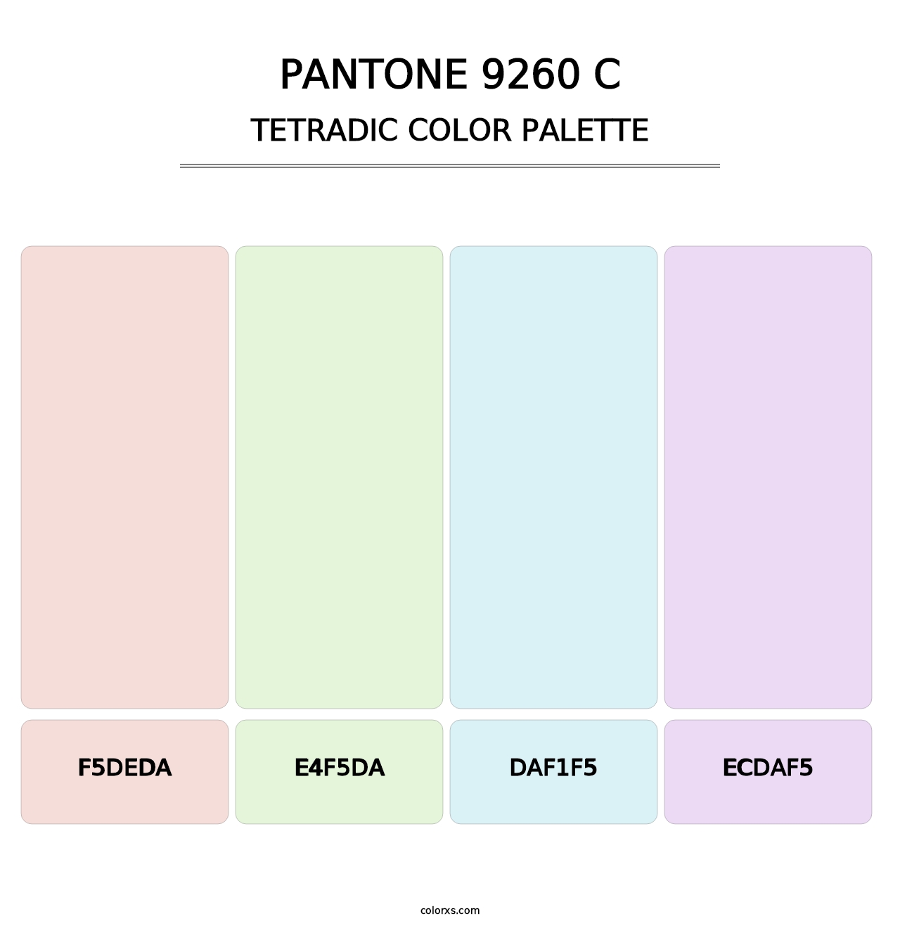 PANTONE 9260 C - Tetradic Color Palette
