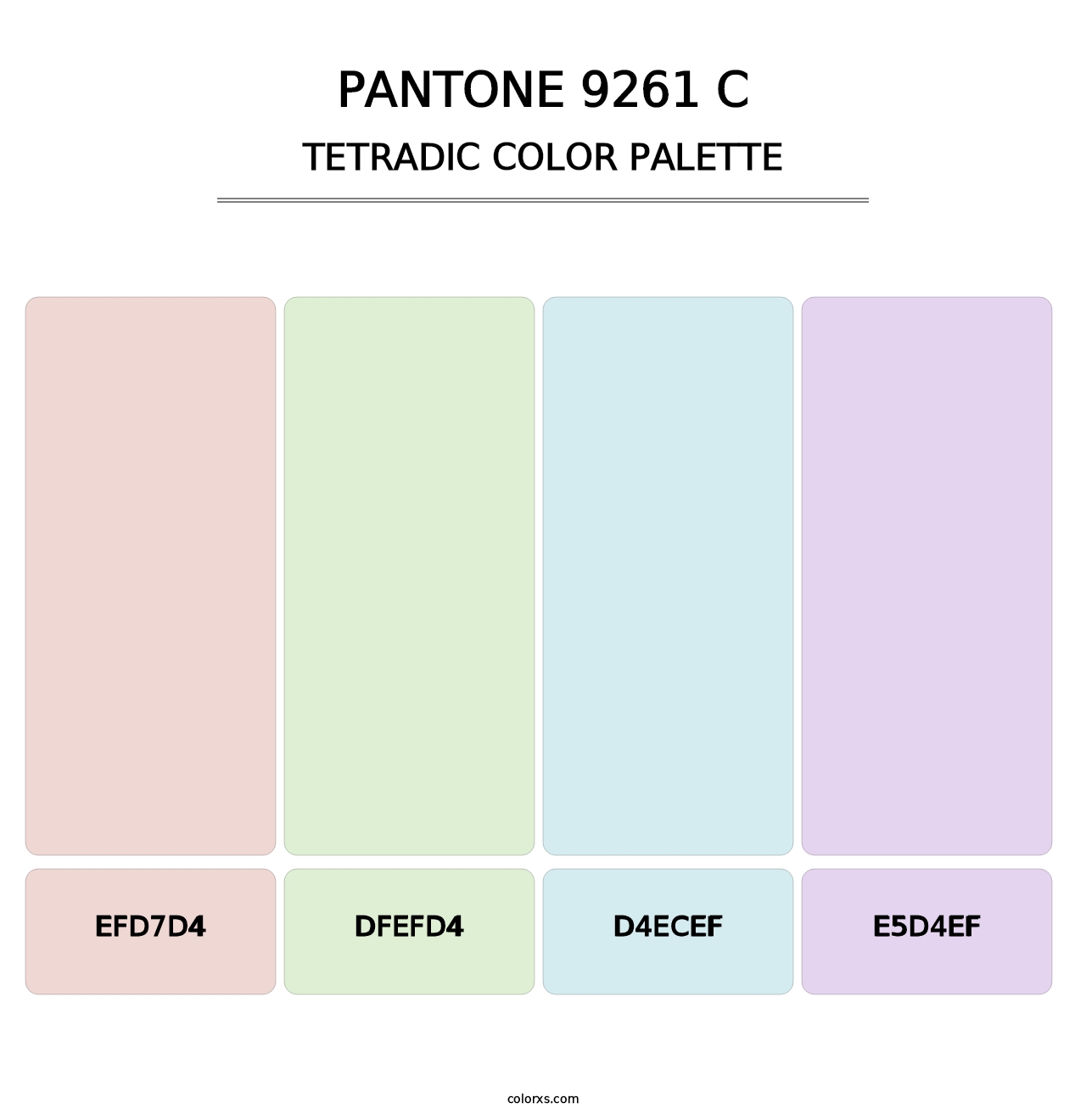 PANTONE 9261 C - Tetradic Color Palette