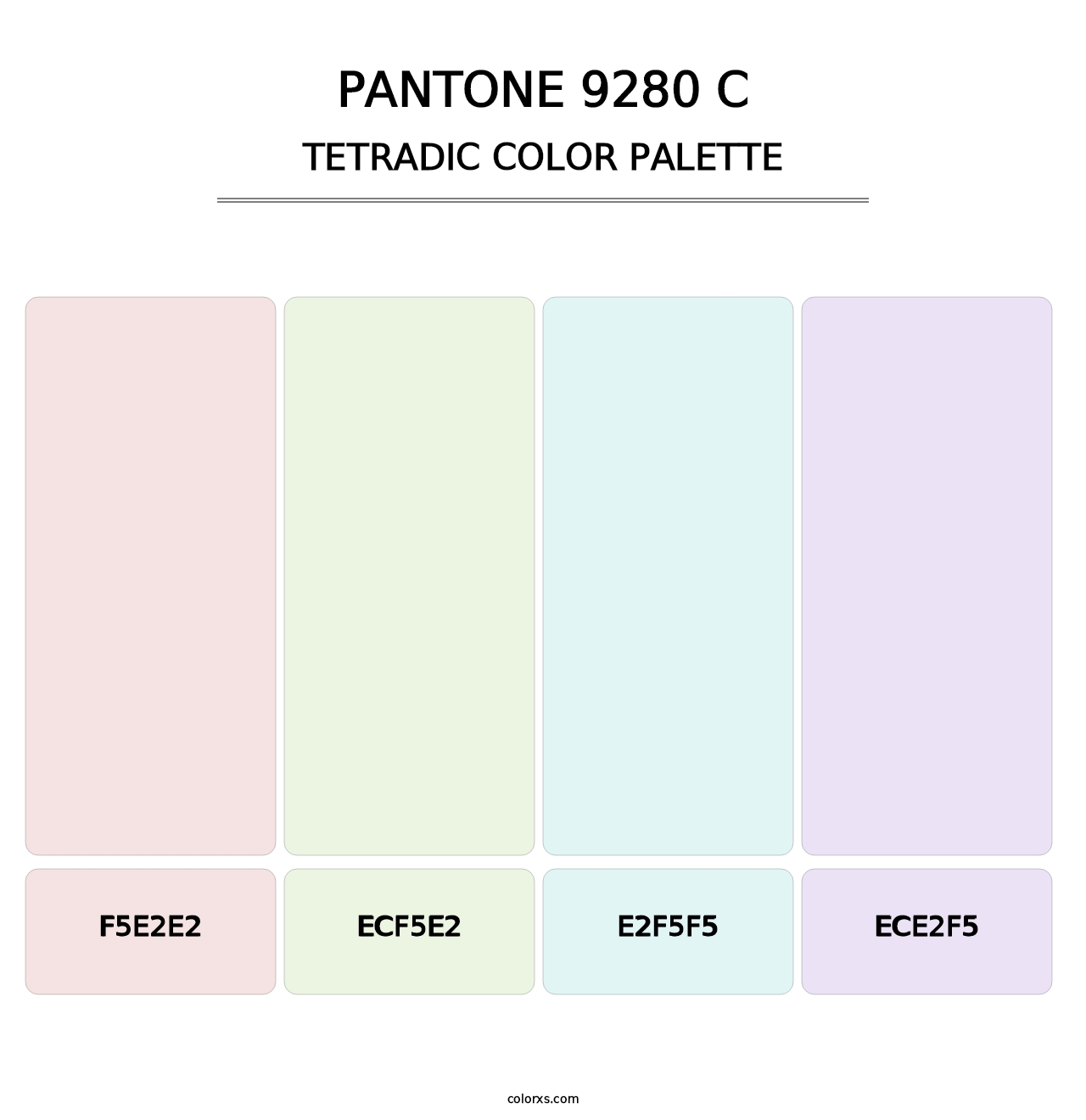PANTONE 9280 C - Tetradic Color Palette