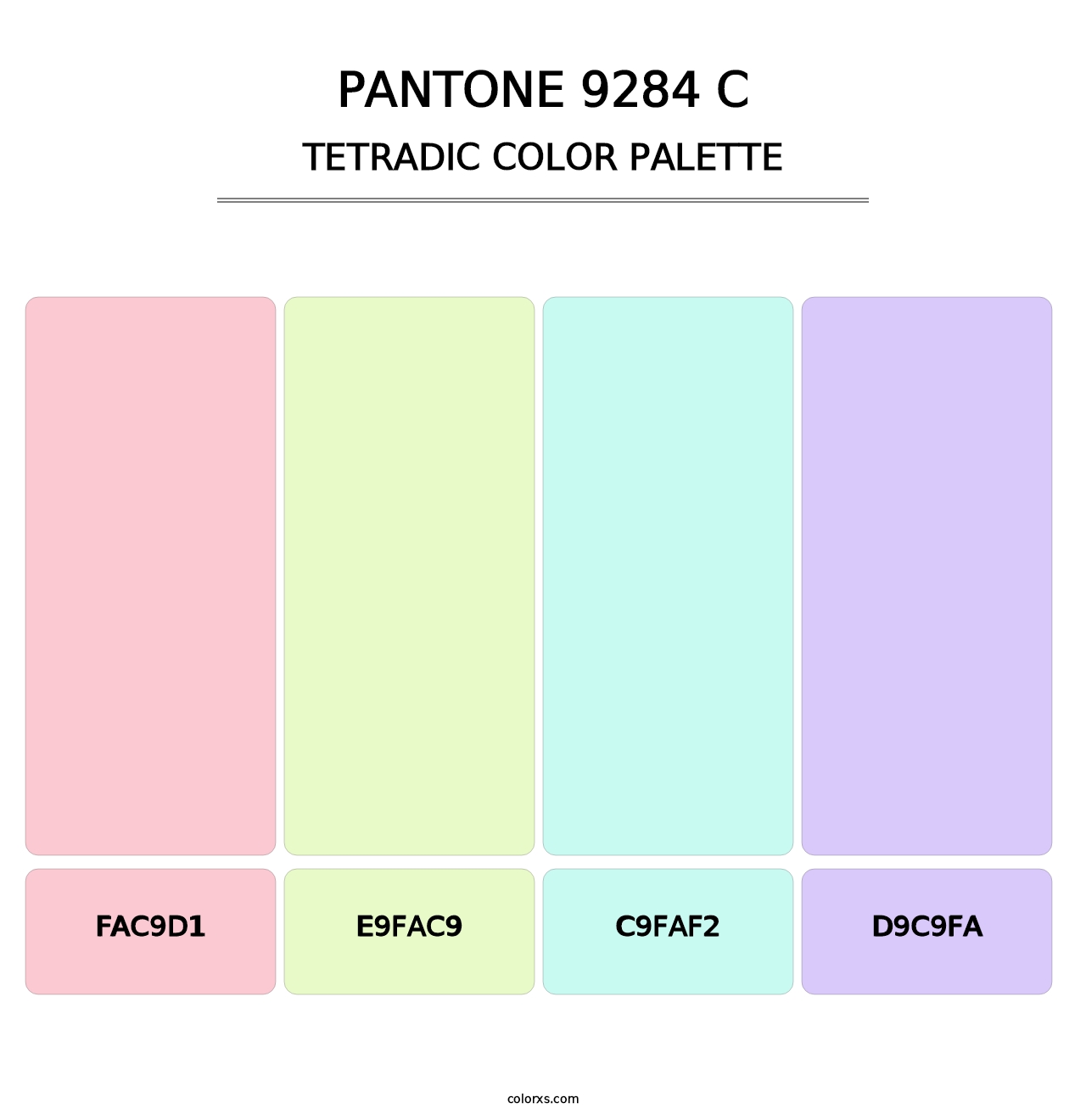 PANTONE 9284 C - Tetradic Color Palette