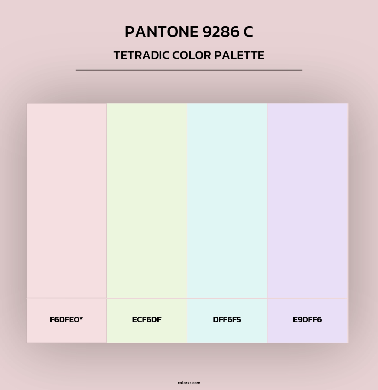 PANTONE 9286 C - Tetradic Color Palette