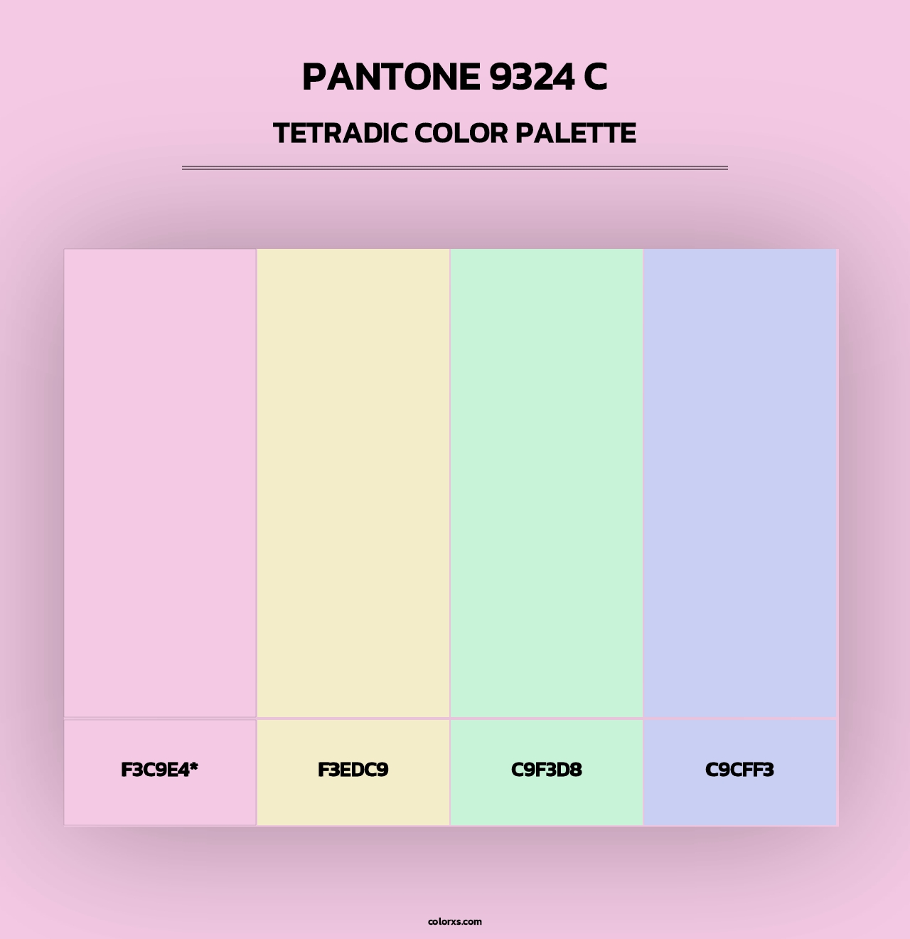 PANTONE 9324 C - Tetradic Color Palette