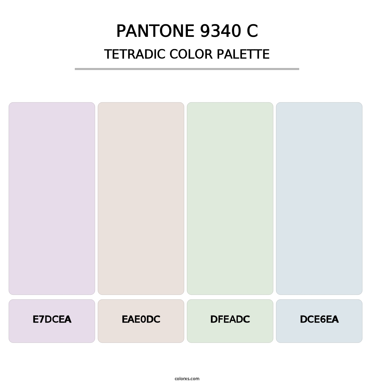 PANTONE 9340 C - Tetradic Color Palette