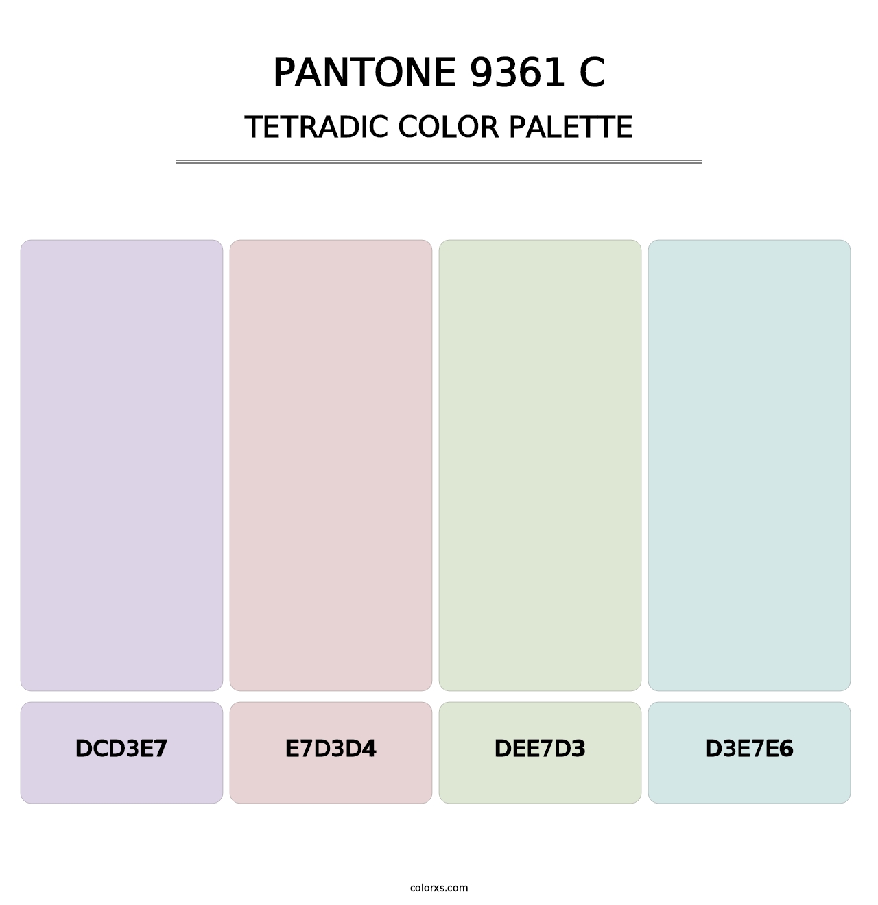 PANTONE 9361 C - Tetradic Color Palette