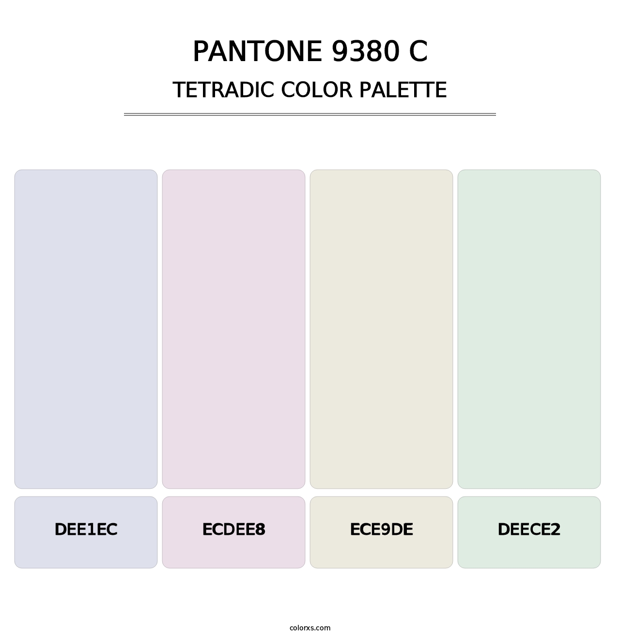 PANTONE 9380 C - Tetradic Color Palette
