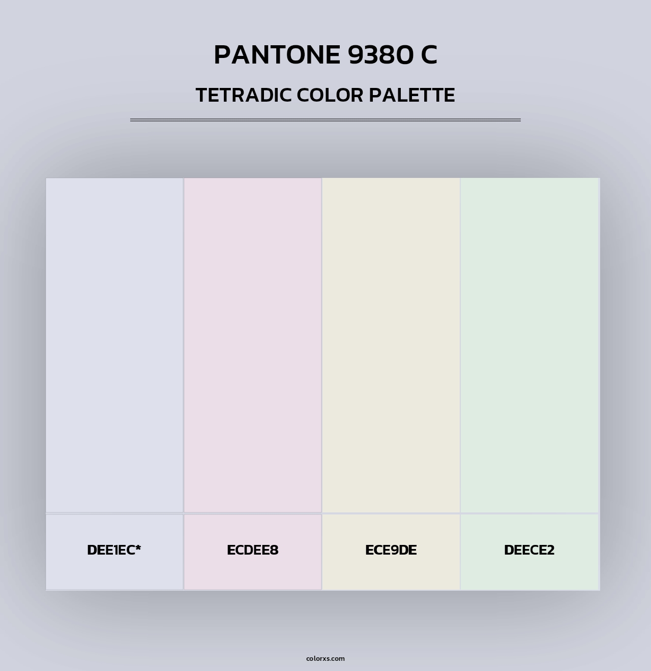 PANTONE 9380 C - Tetradic Color Palette