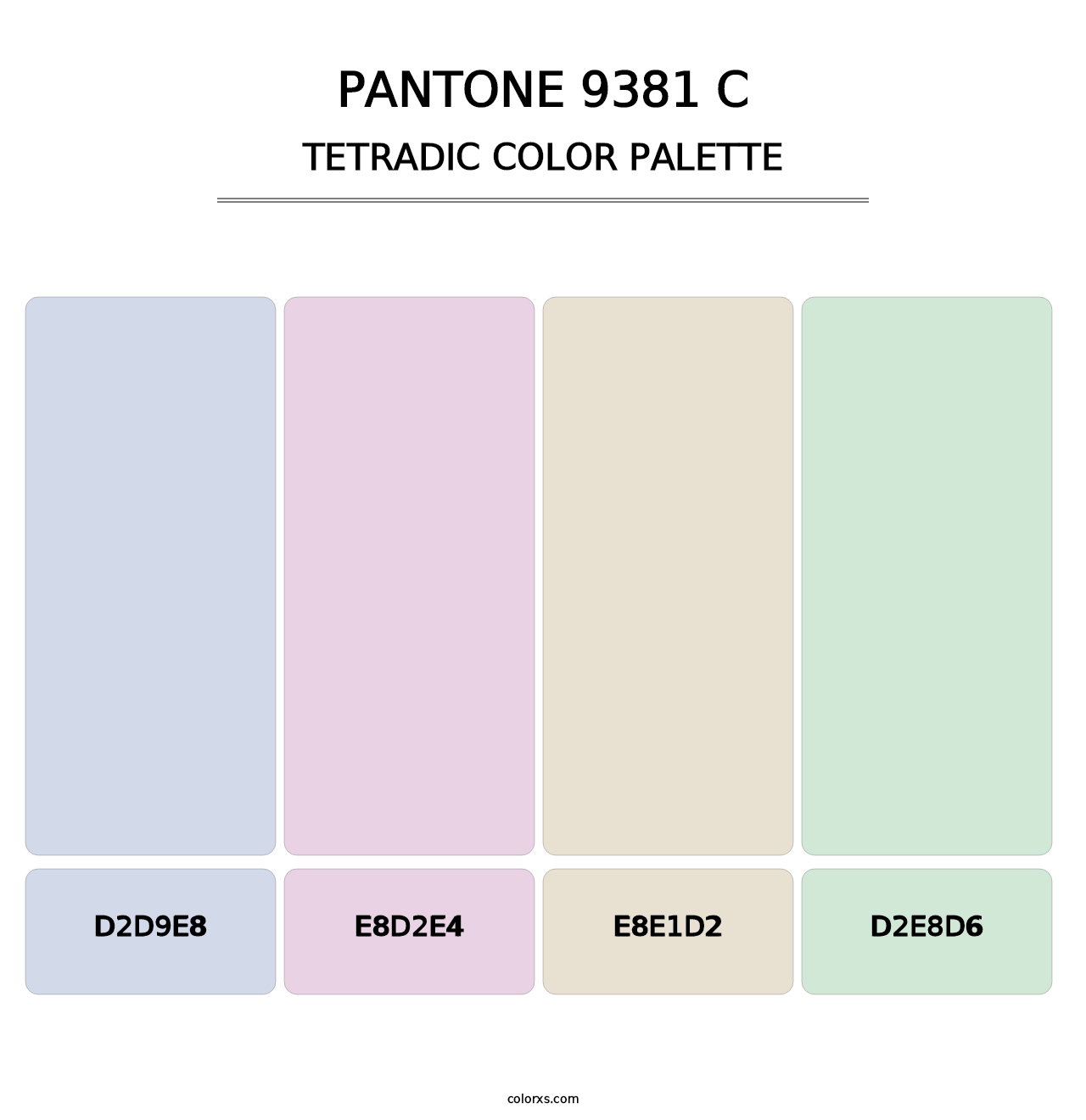 PANTONE 9381 C - Tetradic Color Palette
