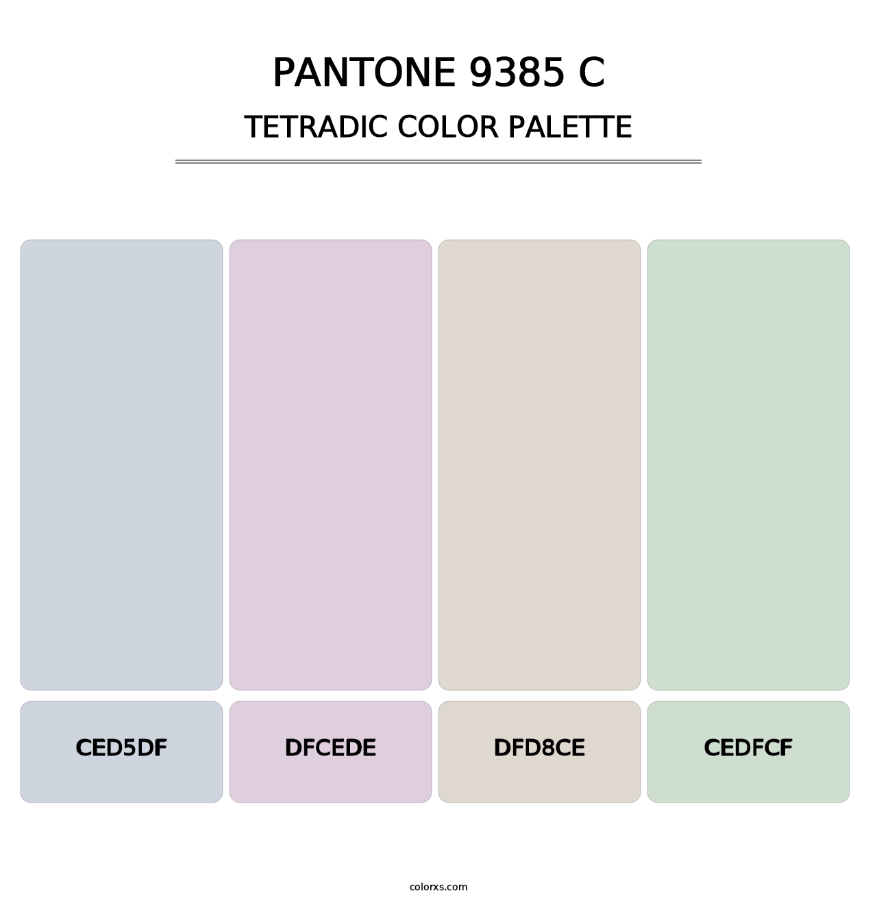 PANTONE 9385 C - Tetradic Color Palette
