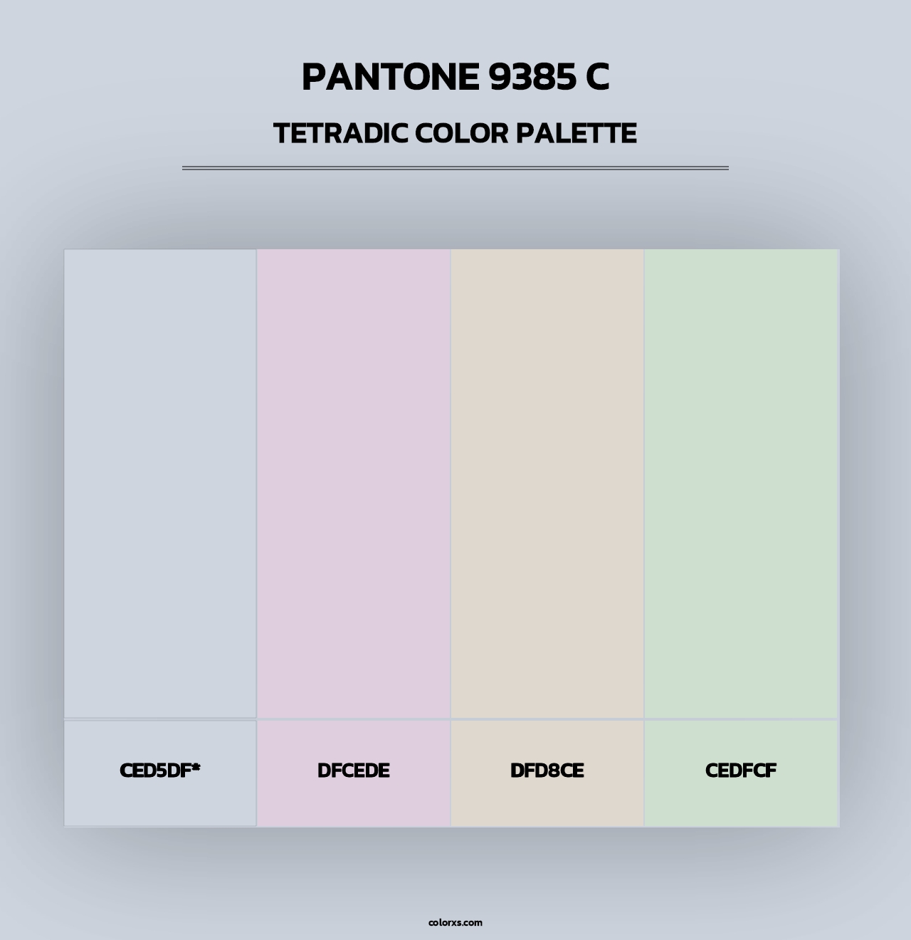 PANTONE 9385 C - Tetradic Color Palette