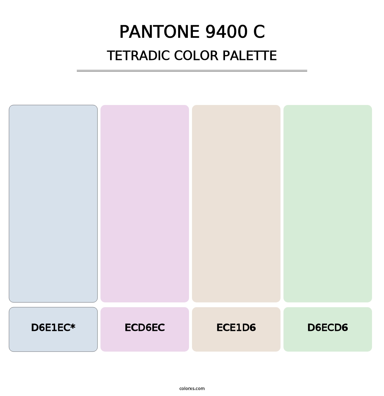 PANTONE 9400 C - Tetradic Color Palette