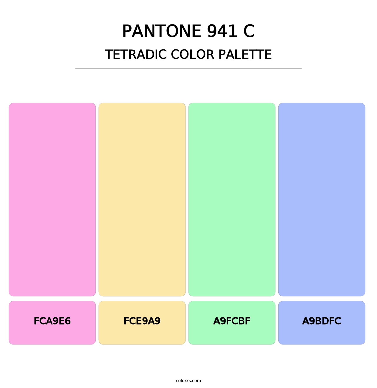 PANTONE 941 C - Tetradic Color Palette
