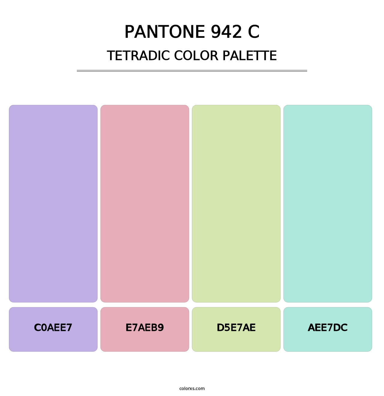 PANTONE 942 C - Tetradic Color Palette
