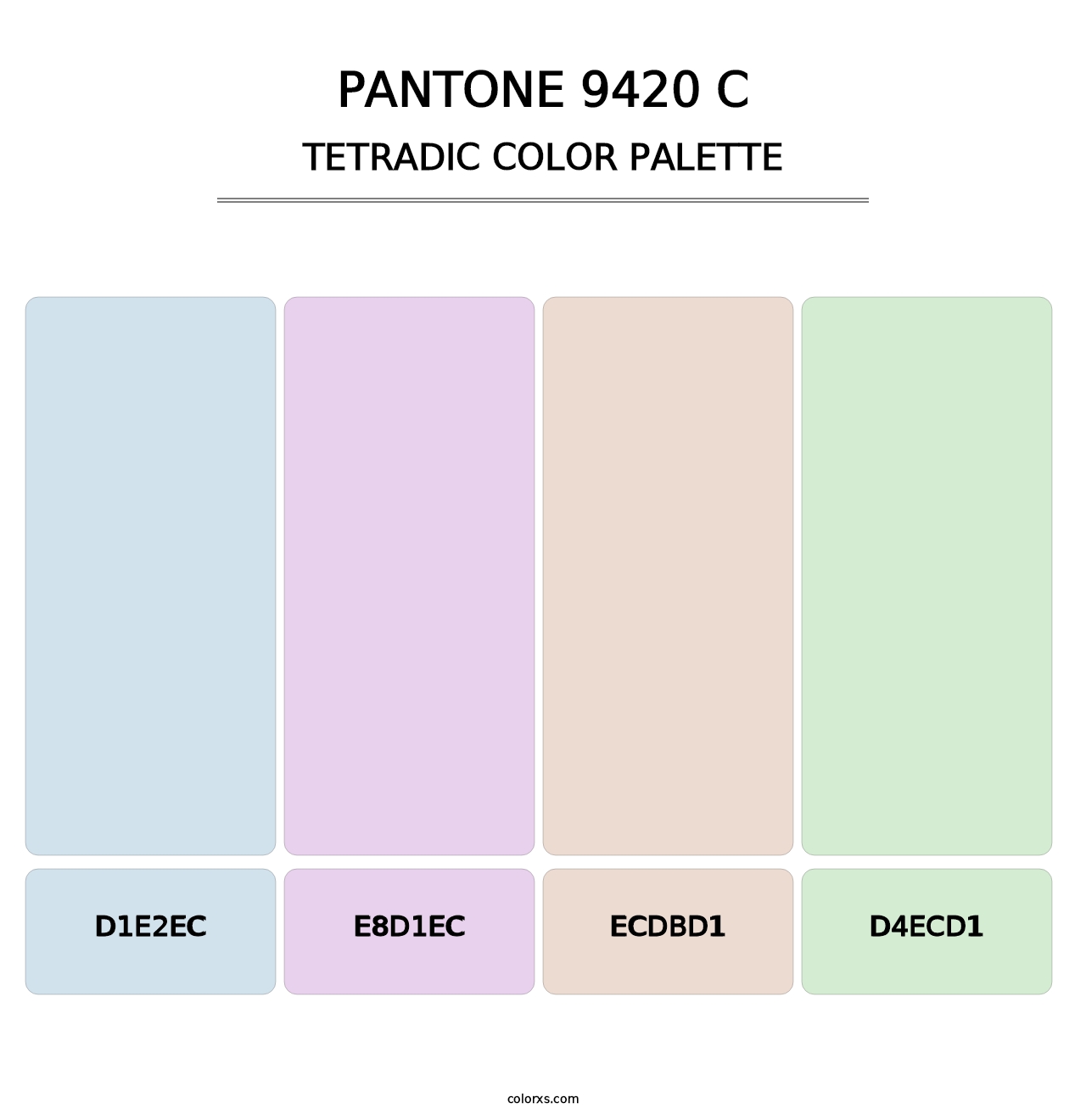 PANTONE 9420 C - Tetradic Color Palette