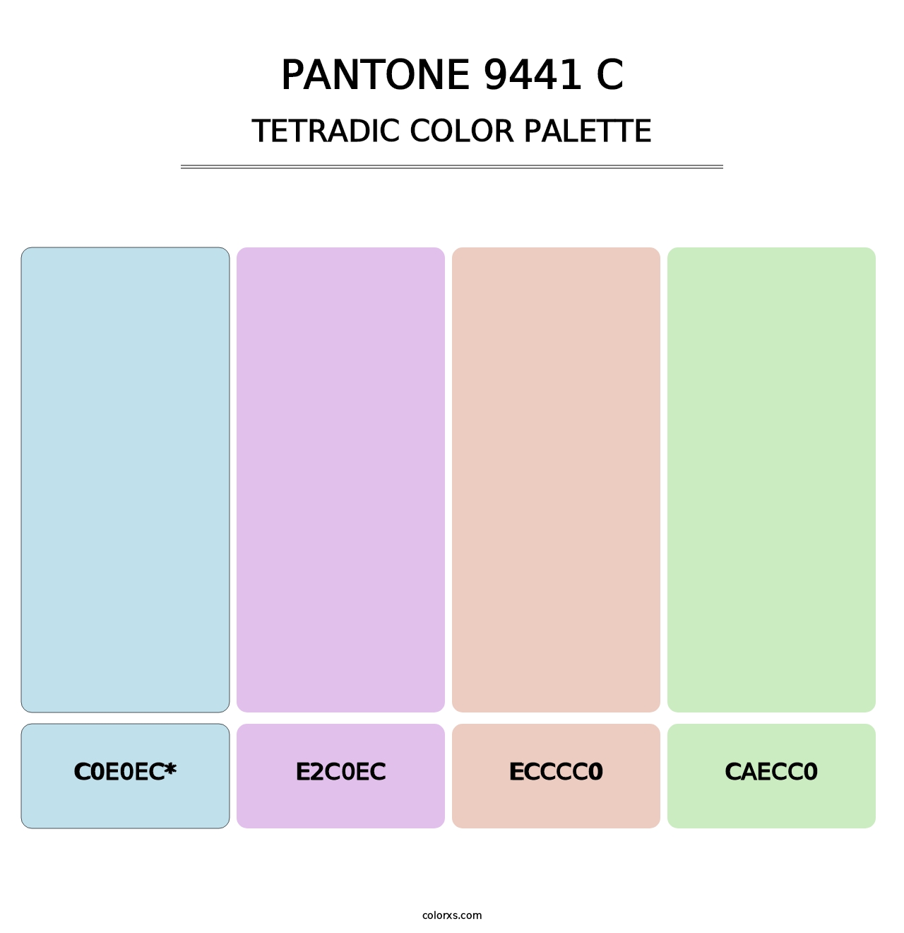 PANTONE 9441 C - Tetradic Color Palette