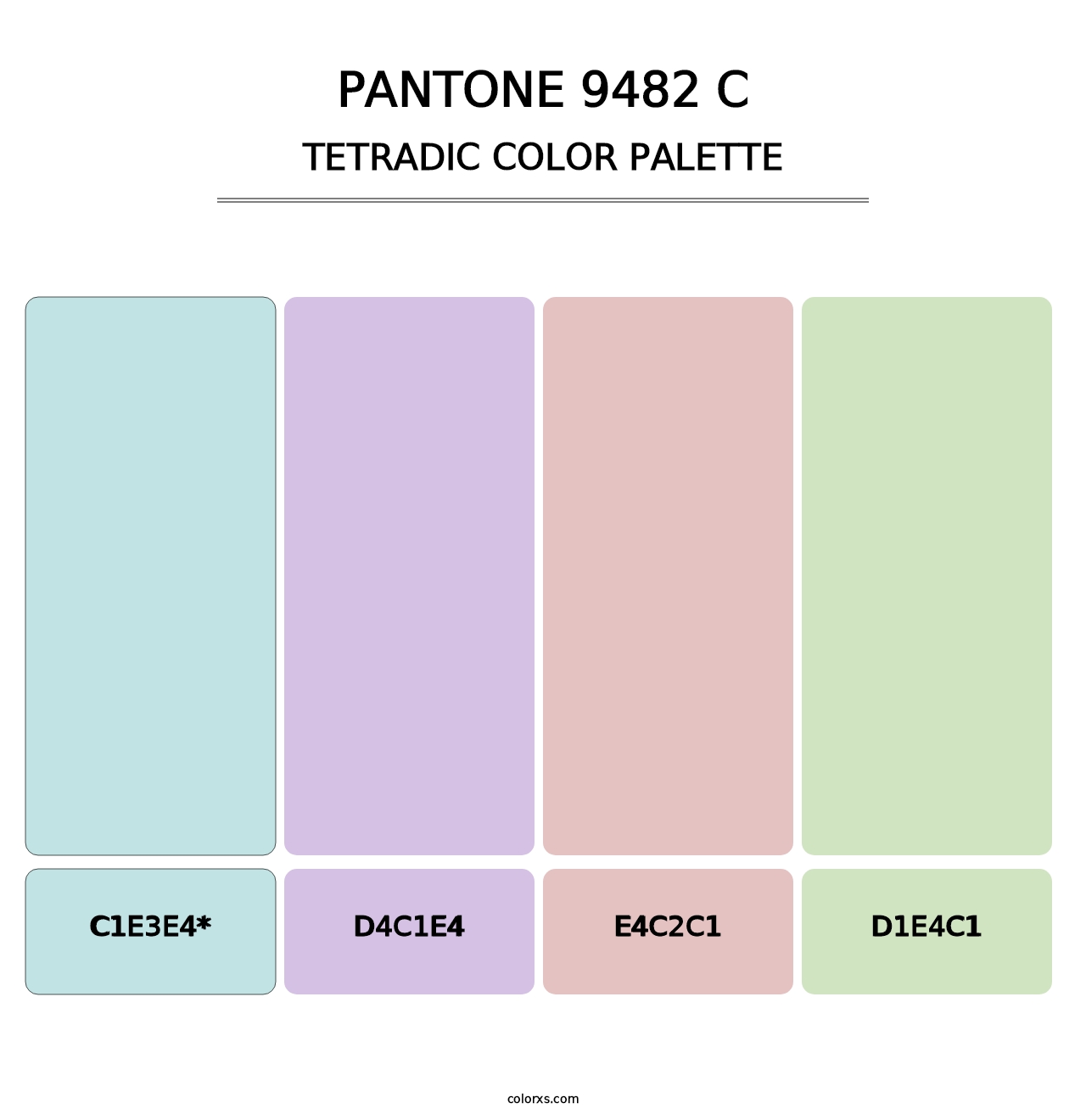 PANTONE 9482 C - Tetradic Color Palette