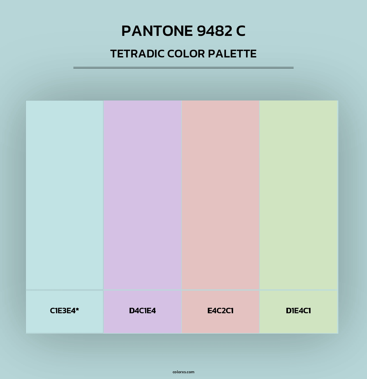 PANTONE 9482 C - Tetradic Color Palette