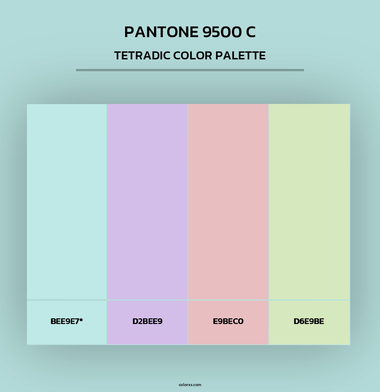 PANTONE 9500 C - Tetradic Color Palette
